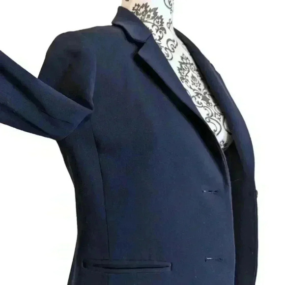 Gap Blazer Professional Staple Elevated Basic Womens 4 Single Breasted Navy Blue - Picture 6 of 13